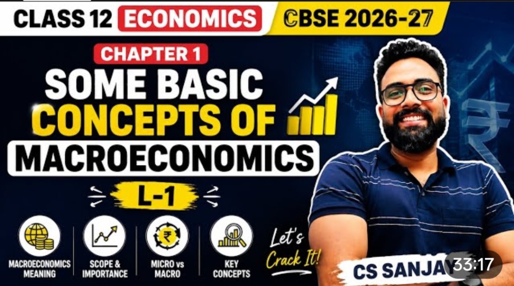Class 12 Economics - Chapter 1: Some Basic Concepts of Macroeconomics (L-1) by CS Sanjay Arya